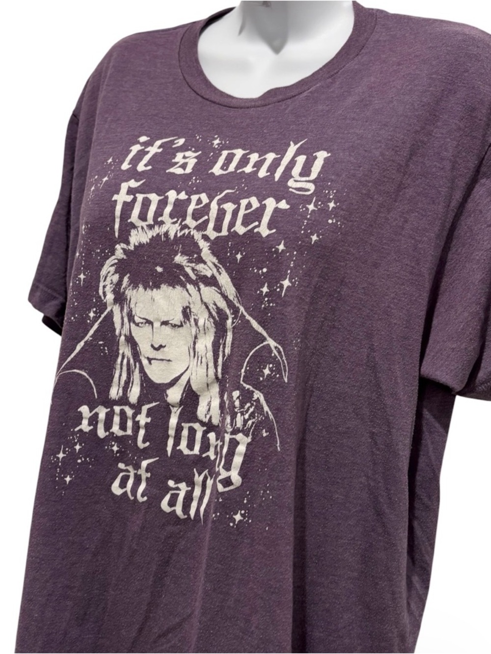 RIPPLE JUNCTION David Bowie Labyrinth Jareth It’s Only Forever TShirt Large - Picture 5 of 9